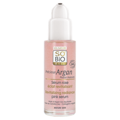 Sérum rose éclat revitalisant - Précieux Argan Peaux Matures - So'bio étic - Visage