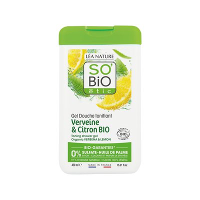 Gel Douche tonifiant - Verveine & Citron bio - So'bio étic - Hygiène