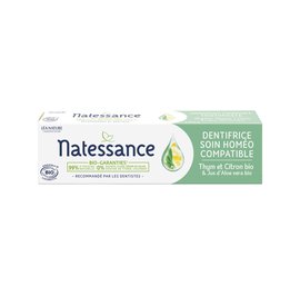 image produit Homeopathy compatible toothpaste - organic thyme, lemon & organic aloe vera juice 
