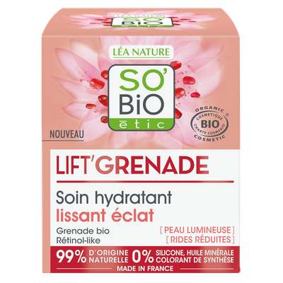 Soin hydratant lissant éclat - Lift'Grenade - So'bio étic - Visage