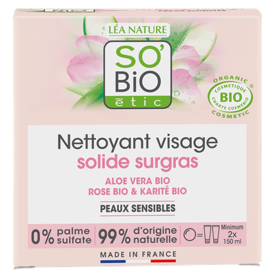 Nettoyant visage solide surgras - So'bio étic - Visage