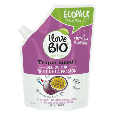 Ecopack Gel Douche Fruit de la passion - I Love Bio by Léa Nature - Hygiène