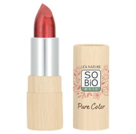 Rouge à lèvres, Pure Color - 20 rouge cuivré - voile nacré - So'bio étic - Maquillage