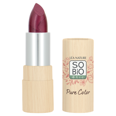 Rouge à lèvres, Pure Color - 23 prune chic - voile nacré - So'bio étic - Maquillage