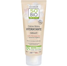 Crème mains Hydratante - Adoucit - Lait d’ânesse bio + liposomes végétaux - So'bio étic - Corps
