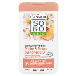Moisturizing shower gel - Organic Peach & White Flowers - So'bio étic - Hygiene