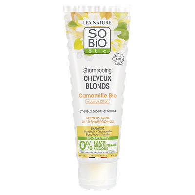 Shampooing Cheveux Blonds - Camomille bio + Jus de Citron - So'bio étic - Cheveux