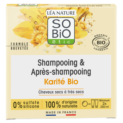 Shampoing & Après-shampooing SOLIDE - Karité - Cheveux secs à très secs - So'bio étic - Cheveux