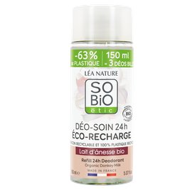 Déo-Soin 24h Eco-Recharge - Lait d'ânesse - So'bio étic - Hygiène