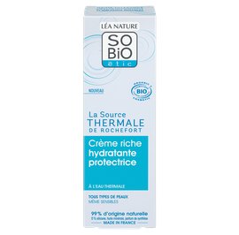 Crème riche hydratante protectrice - La Source Thermale de Rochefort - So'bio étic - Visage