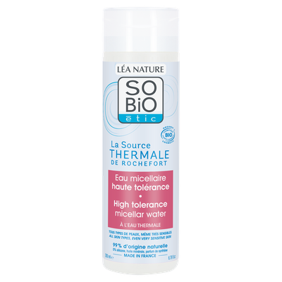 High tolerance micellar water - La Source Thermale de Rochefort - So'bio étic - Face