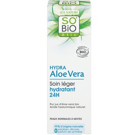 Soin léger hydratant 24h Jour, peaux normales à mixtes - Hydra Aloe Vera - So'bio étic - Visage