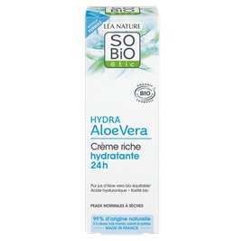 24h moisturizing rich cream - Hydra Aloe Vera - So'bio étic - Face