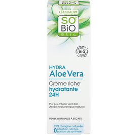 24h moisturizing rich cream - Hydra Aloe Vera - So'bio étic - Face