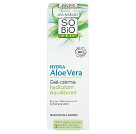 Gel-crème hydratant équilibrant, peaux mixtes à grasses - Hydra Aloe Vera - So'bio étic - Visage