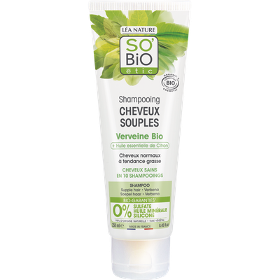 Supple hair shampoo - Vervein and lemon essential oil - So'bio étic - Hair