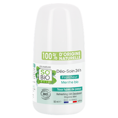 Refreshing 24h Deodorant Organic mint - So'bio étic - Hygiene