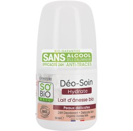 Déo-Soin HYDRATE Lait d'ânesse bio- Peaux délicates - So'bio étic - Hygiène