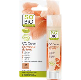 CC Cream Correcteur de teint 5 en 1 - 02 teint hâlé - So'bio étic - Maquillage