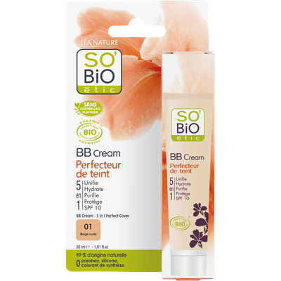 BB Cream 5 in 1 Perfect Cover - 01 nude beige - So'bio étic - Makeup