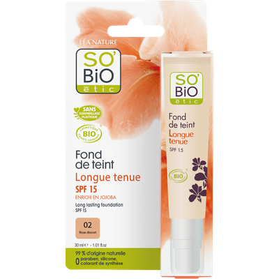 Long lasting foundation - 02 light rose - So'bio étic - Makeup