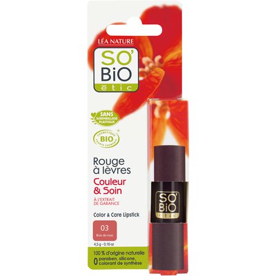 Lipstick - 03 Bois de rose - So'bio étic - Makeup