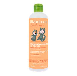 image produit Shampoo and shower gel with organic honey sweet peach scent 