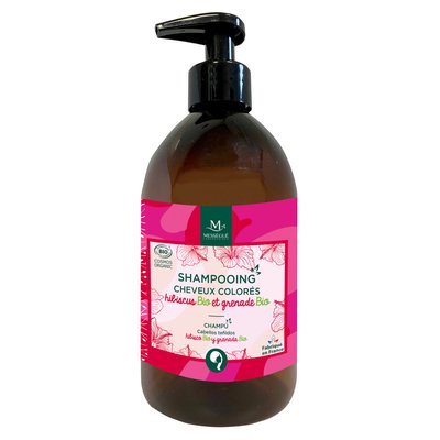 Shampooing - cheveux colorés - Hibiscus Bio & Grenade Bio - Laboratoires Mességué - Cheveux