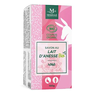 savon au lait ânesse bio - Rose - Laboratoires Mességué - Hygiène