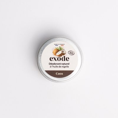 Mini déodorant à l'huile de nigelle parfum coco - EXODE - Hygiène