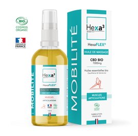 Huile de Massage CBD HexaFLEX® - Hexa3 - Massage et détente