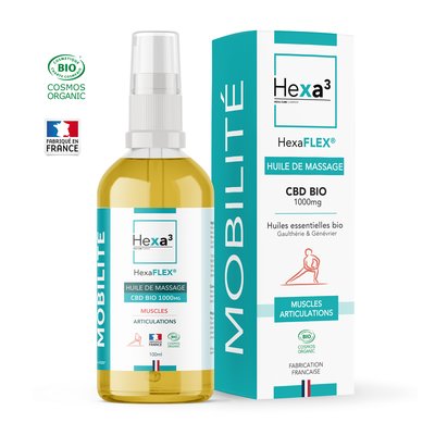 Huile de Massage CBD HexaFLEX® - Hexa3 - Massage et détente