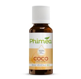 Huile végétale de Coco - PHIMEA - Santé - Visage - Solaires - Bébé / Enfants - Massage et détente - Corps