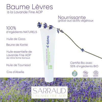 PDO Fine Lavender Lip Balm - Sarraud - Face