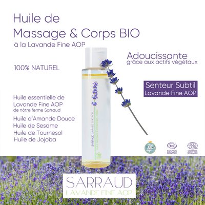 PDO Fine Lavender Body & Massage Oil - Sarraud - Body
