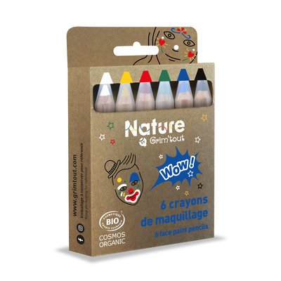 6 face paint pencils - WOW! - Nature by Grim'Tout - Makeup