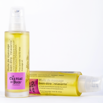 Fine Lavender Rest & Relax Massage Oil - Le Château du Bois Provence - Body