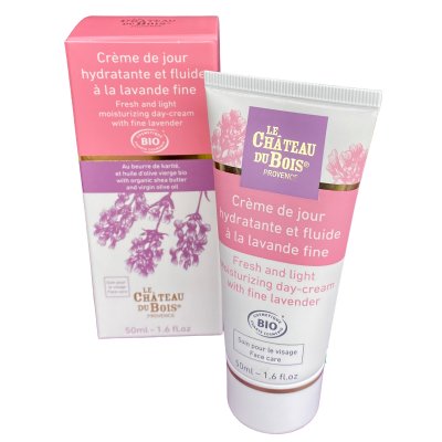 Fresh and light moisturizing day cream with fine lavender - Le Château du Bois Provence - Face