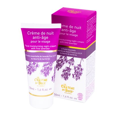 Face Moisturizing Night-Cream With Fine Lavender - Le Château du Bois Provence - Face