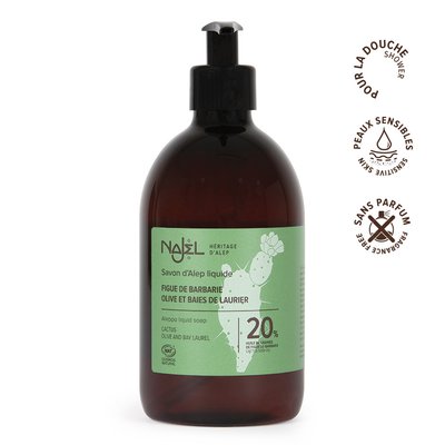 Aleppo liquid soap 20% cactus seed oil - Najel - Hygiene - Hair