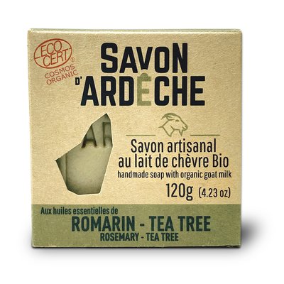 Savon au lait de chèvre - aux huiles essentielles de Romarin & Tea Tree - SAVON d'ARDECHE - Hygiène