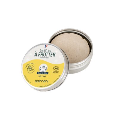 Dentifrice à frotter - Citron - Apimani - Hygiène