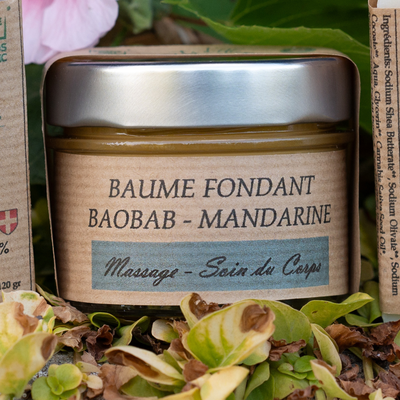 Baume Fondant Baobab - Mandarine - SECRETS D'ALOYSE - Massage et détente - Corps