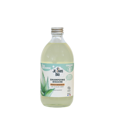 Shampooing Douche Peaux Sensibles Gel D'Aloe Vera - JE SUIS BIO - Hygiène - Cheveux