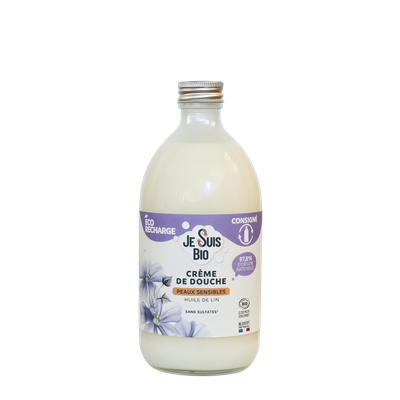 Crème De Douche Peaux Sensibles Huile De Lin - JE SUIS BIO - Hygiène