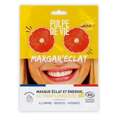 MARGAR'ECLAT masque tissu visage éclat et énergie - PULPE DE VIE - Visage