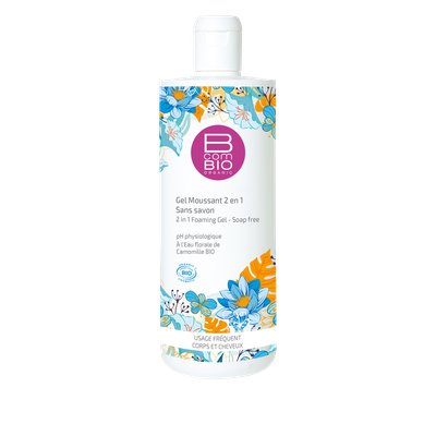 Gel moussant 2en1 Sans savon - BcomBio - Hygiène