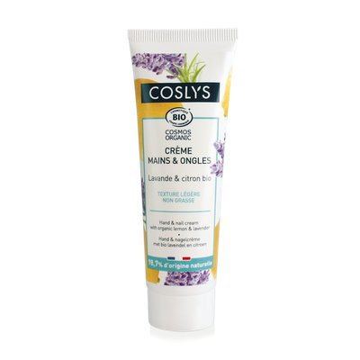 Hand and nail cream with organic lemon & lavender - Coslys - Body