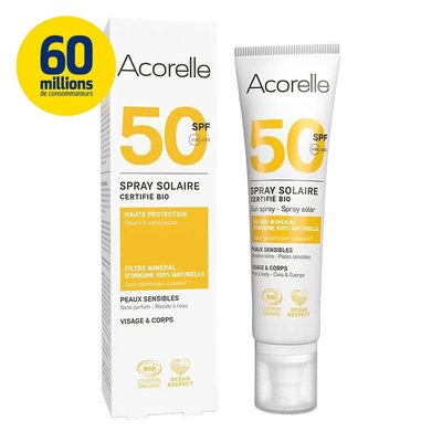 Spray Solaire SPF50 - ACORELLE - Solaires