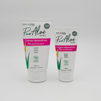 Crème réparatrice - Aloé Vera 70% - Pur'Aloé - Vera - Visage - Corps